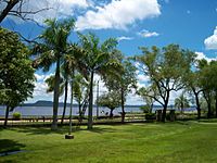 On the shores of Ypacarai Lake, in San Bernardino, Paraguay