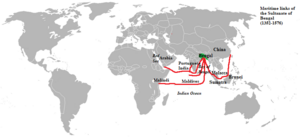 Maritime links of the Sultanate of Bengal