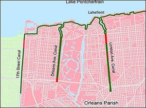 Outfall canals map