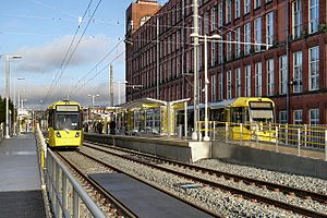 Shaw and Crompton Metrolink stop