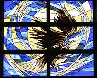 Stained glass eagle