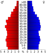 USA Rhea County, Tennessee.csv age pyramid