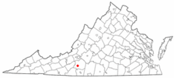 Location of Ferrum, Virginia