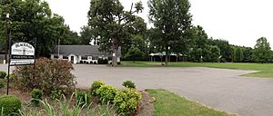 Panoramics view of the Blackman Community Club building and grounds at Blackman, an unincorporated community in Rutherford County close to Interstate 840 near Murfreesboro, Tennessee.