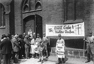 Bundesarchiv Bild 183-1985-0109-502, Kirchenwahl.- Propaganda der "Deutschen Christen" in Berlin