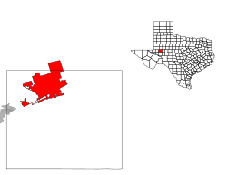 Location in Midland County, Texas