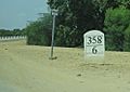 Milepost 358-6 on Yangon-Mandalay Expressway