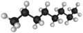 Octane molecule 3D model