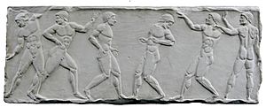 Relief greek ballplayers 500bC