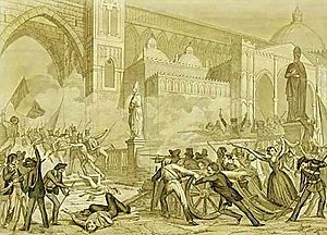 Sanesi - La rivoluzione di Palermo-12 gennaio 1848 - ca. 1850