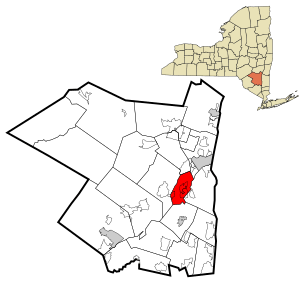 Location in Ulster County and the state of New York.