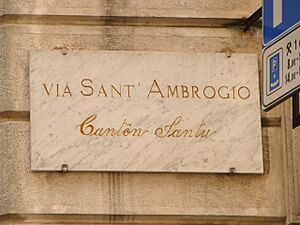 Via Sant'Ambrogio - Cantòn Santu