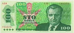 100 Kčs 1989 obverse