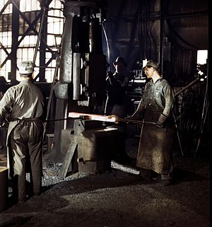 Blacksmith shop, railroad, Topeka