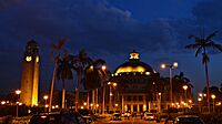 Cairo University after sunset