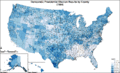 DemocraticPresidentialCounty1964Colorbrewer