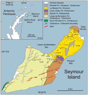 Geologic map of Seymour Island, Antarctica