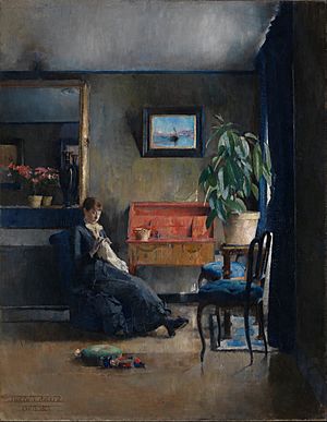 Harriet Backer - Blue Interior - Google Art Project