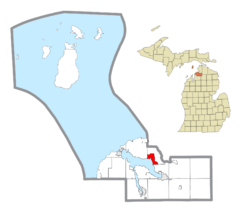 Location within Charlevoix County