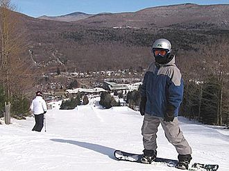 Snowboarder at Hunter Mountain