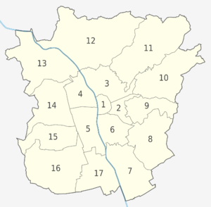 The 17 districts of Graz