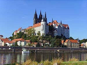 Meißen Burgberg mit Albrechtsburg und Dom