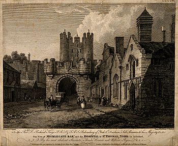 Micklegate Bar, Hospital of St. Thomas, York, England. Engra Wellcome V0014644