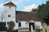 St Mary's Church, Perivale, view with porch