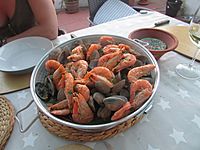 A pork, prawn and clams Cataplana