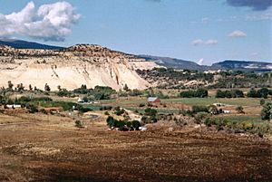 From the Hogsback of Highway 12, the ranching and farming community of Boulder nestles amidst rugged terrain.