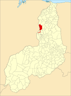 Location of Teresina in the State of Piauí