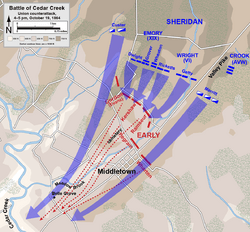 Cedar Creek Union counterattack