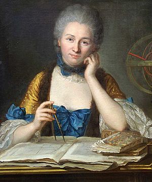 Emilie Chatelet portrait by Latour