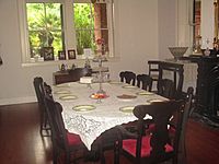 Formal dining table at Bellamy Mansion, Wilmington, NC IMG 4300