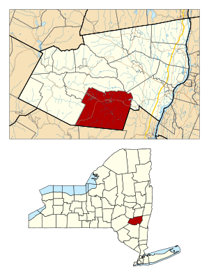 Location in Greene County and the state of New York.