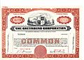 Greyhound stock certificate