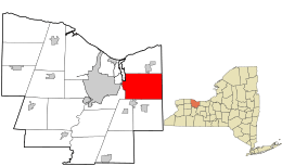 Location in Monroe County and the state of New York.