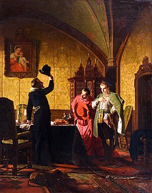 Newrew - False Dimitry I swearing Sigismund III introduction of catholicism in Russia