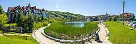 Panoramic view of Blue Mountain Resort during Summer