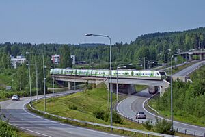 S81 passing Pumperinmäki at Jyväskylä