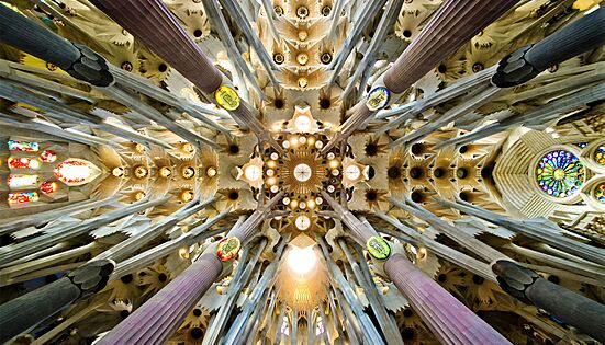 Sagrada Familia nave roof detail