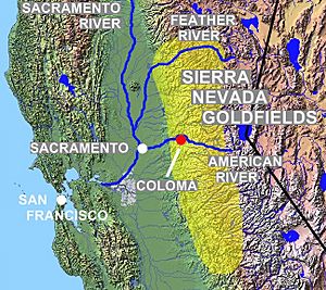 Sierra Gold Rush map