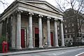 St Pancras, London, front portico, R Waller April 2006