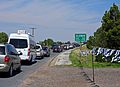 Traffic in Glendo, WY, after 2017 solar eclipse