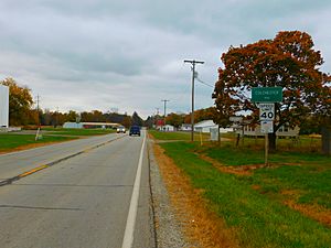 U.S. Route 136 westbound entering Colchester