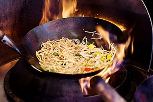 Wok cooking