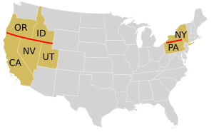 42nd parallel US