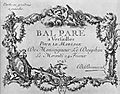 Invitation to the ball