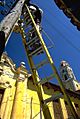 Ladder and telegraph pole