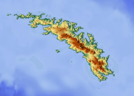 Map showing the location of Philippi Glacier